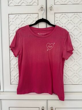 Pink 'Mom' Heart Tee